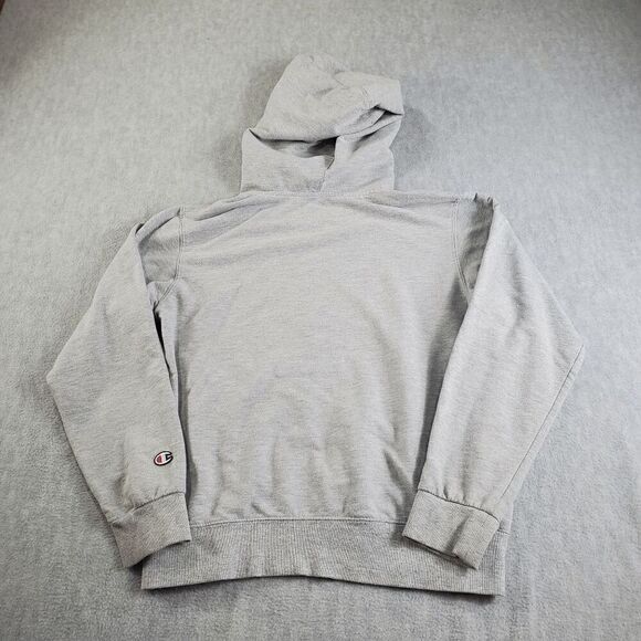 Champion Hoodie Kids XL Grey Reverse Weave Mesh Net Pocket Sweatshirt Pullover - Picture 9 of 10